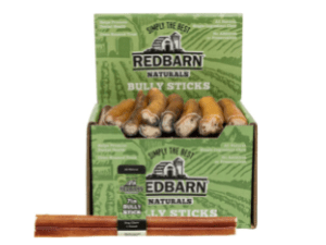 A box of redbarn naturals bully sticks