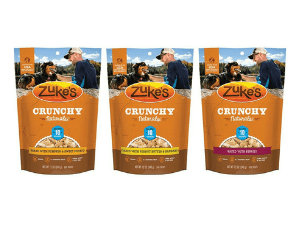 Three bags of ziloys crunchy treats are shown.