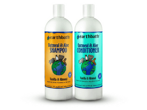 Two bottles of earth born 's natural hair care products.