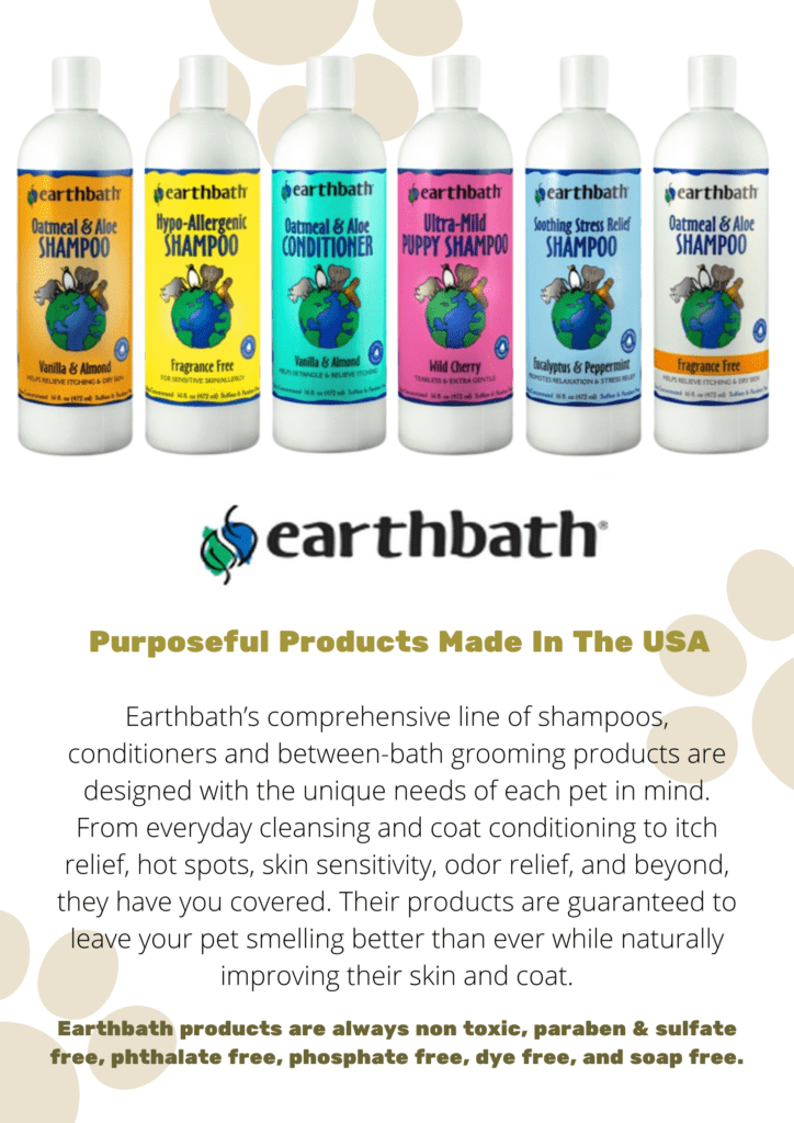 A flyer for earthbath products